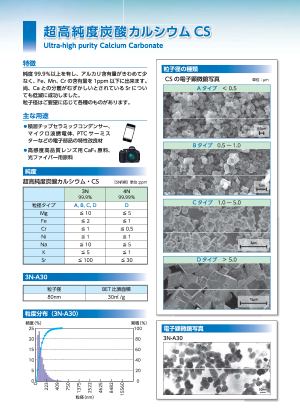 超高純度炭酸カルシウム（ＣＳ）